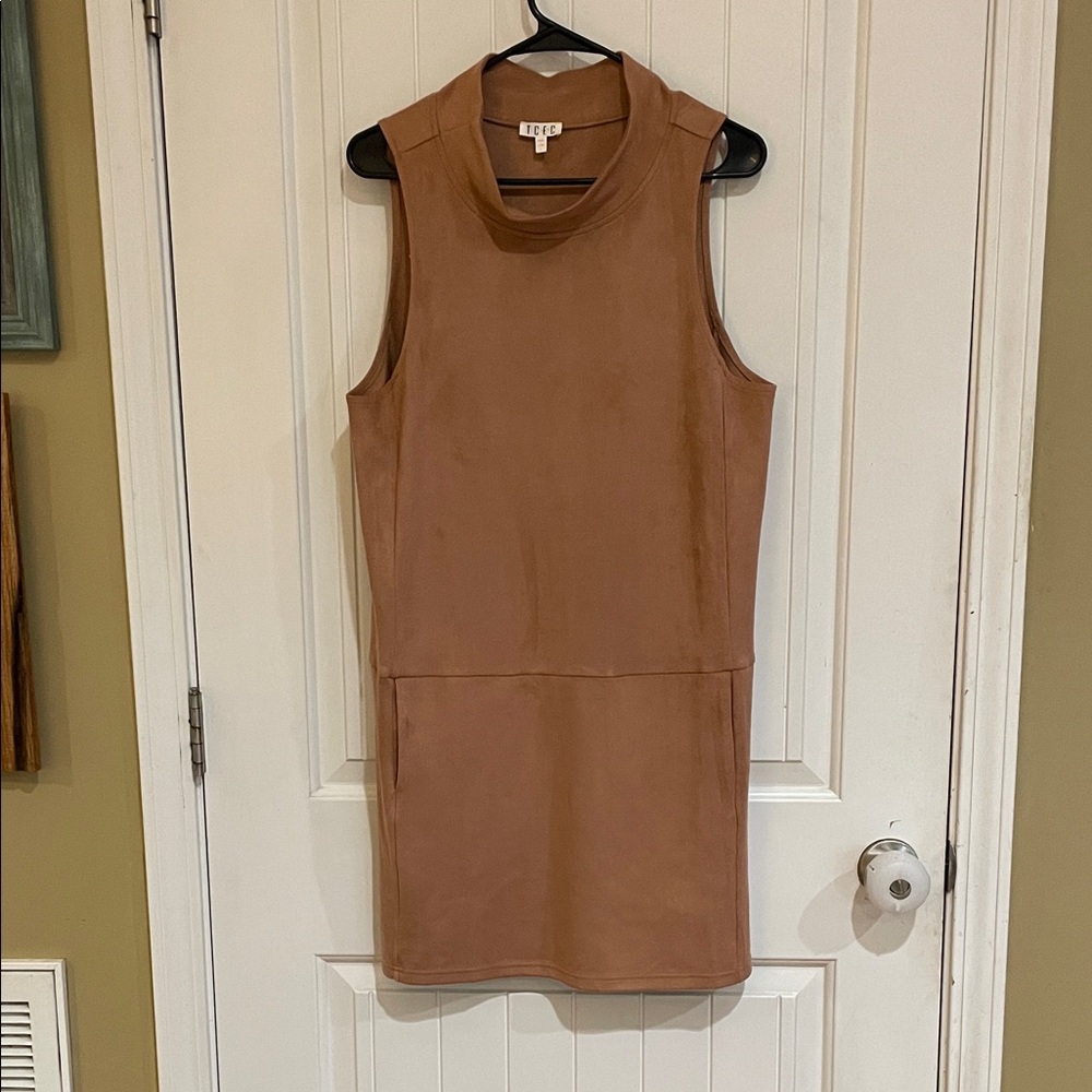 TCEC Camel Faux-Suede Shift Top or dress
